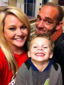 Isaac and his wife Ashton with son Trace (Photo from October 2013)